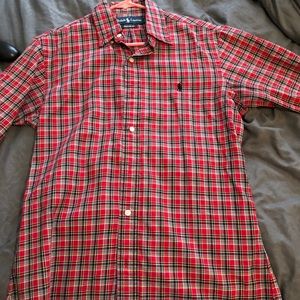 Ralph Lauren Custom Fit L/S - Red Plaid